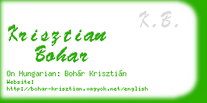 krisztian bohar business card